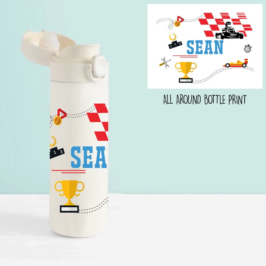 Insulated Water Bottle - Race Car