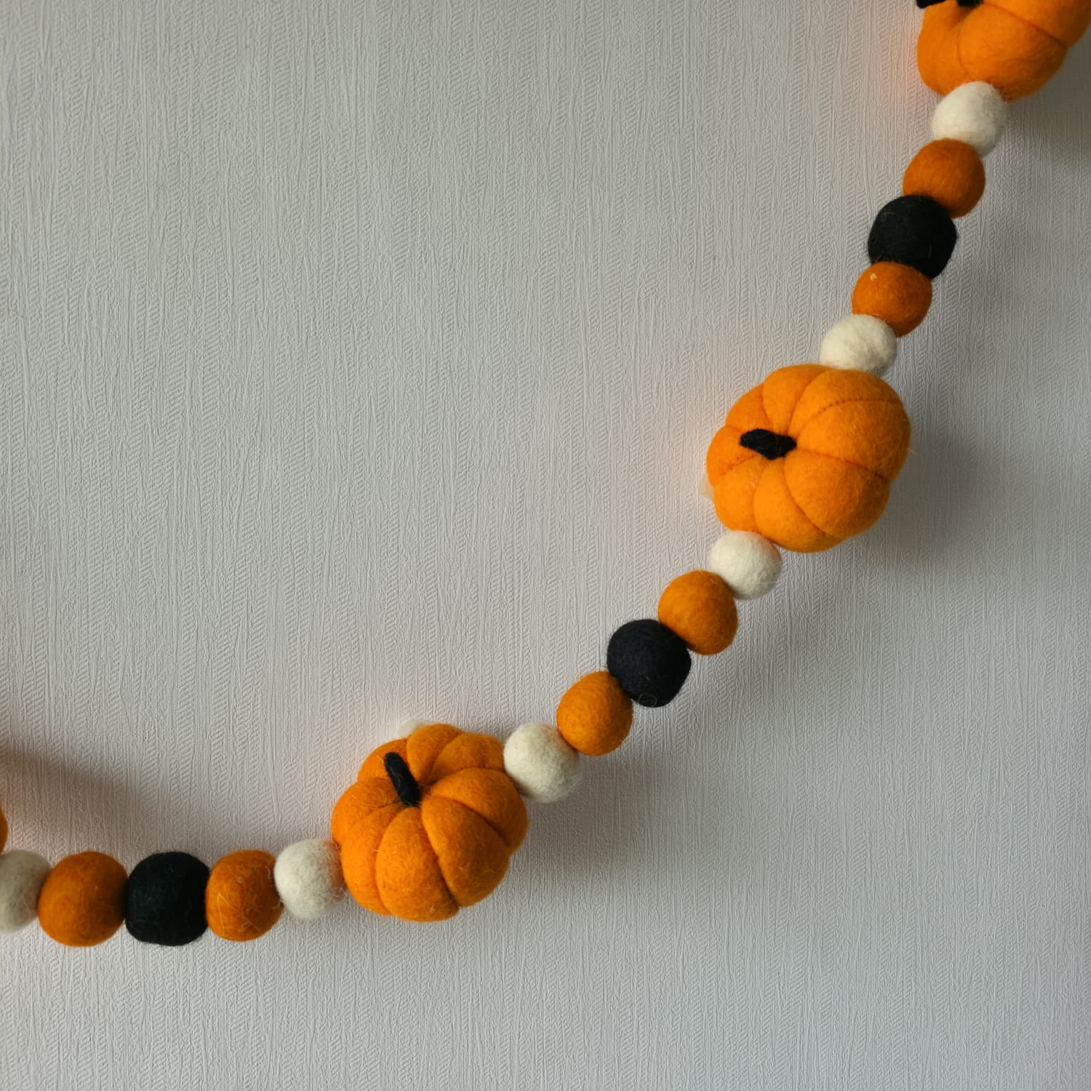 Halloween Bunting Pumpkin Pompom