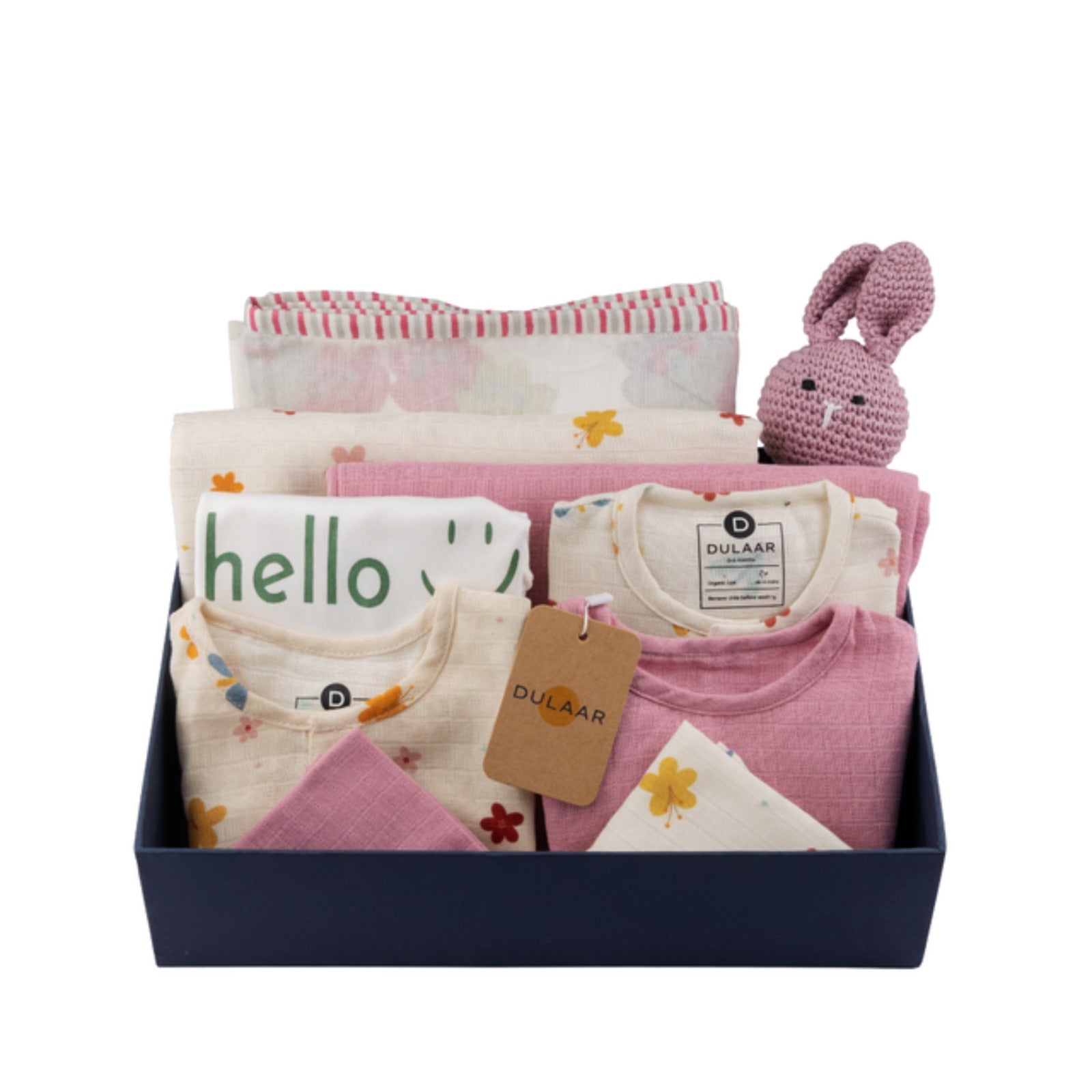 Dulaar Welcome Home Baby! Newborn Gift Box Set (0-6 Months) - Luxe