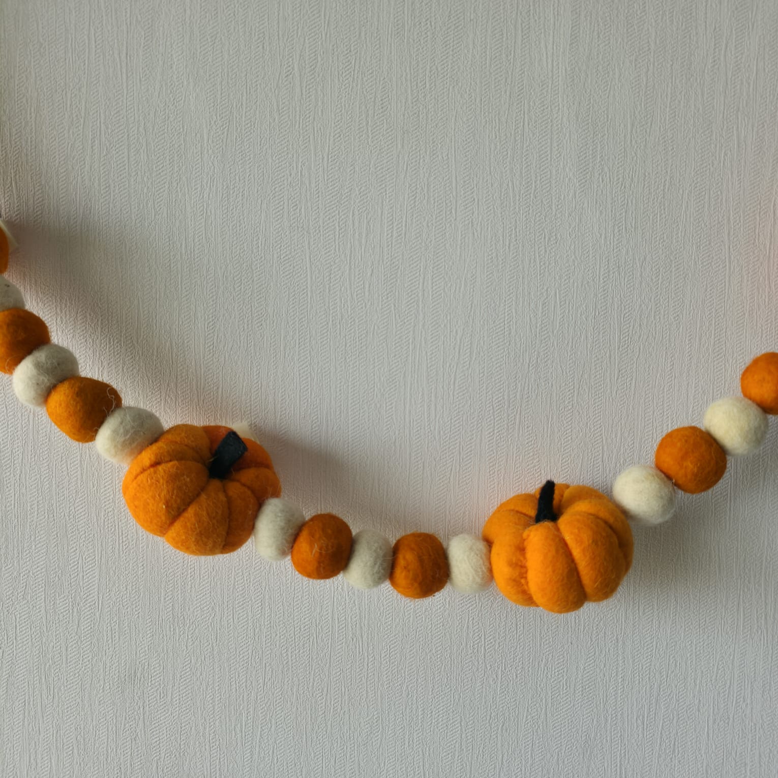 Halloween Bunting Pumpkin Pompom
