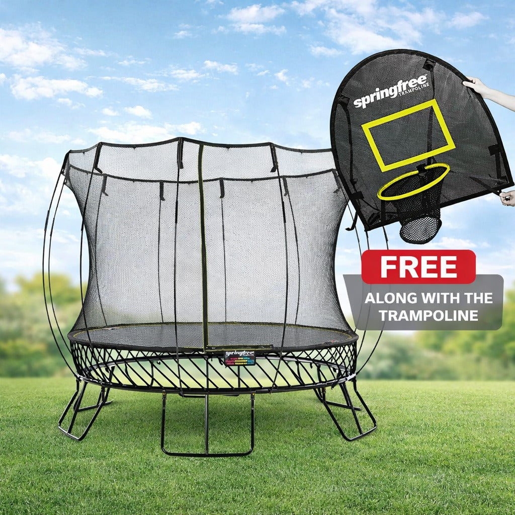 Springfree Compact Round Trampoline With Enclosure (Free Product Worth Rs.27,499)