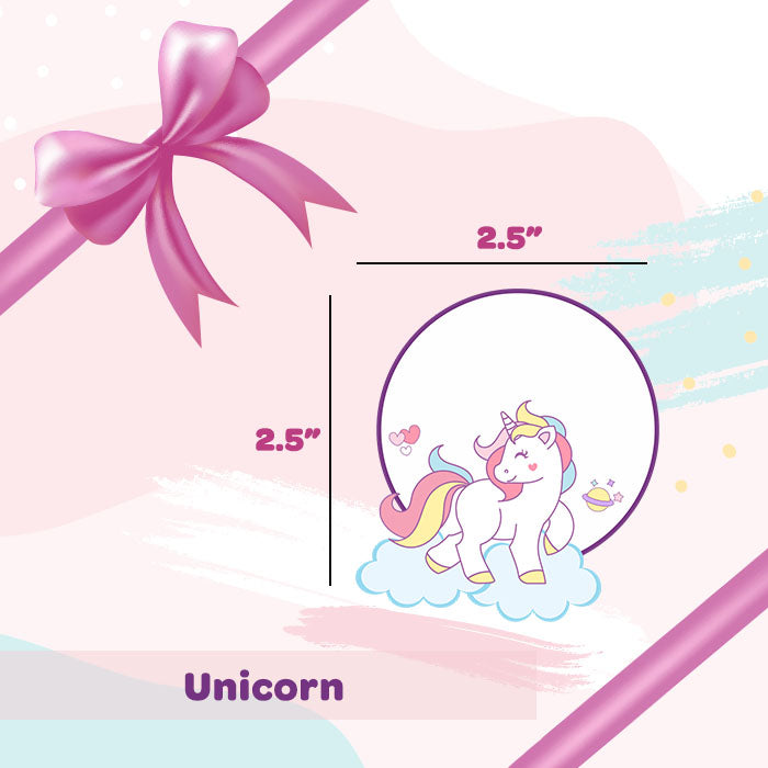 Personalised Gift Sticker - Unicorn - Set of 60