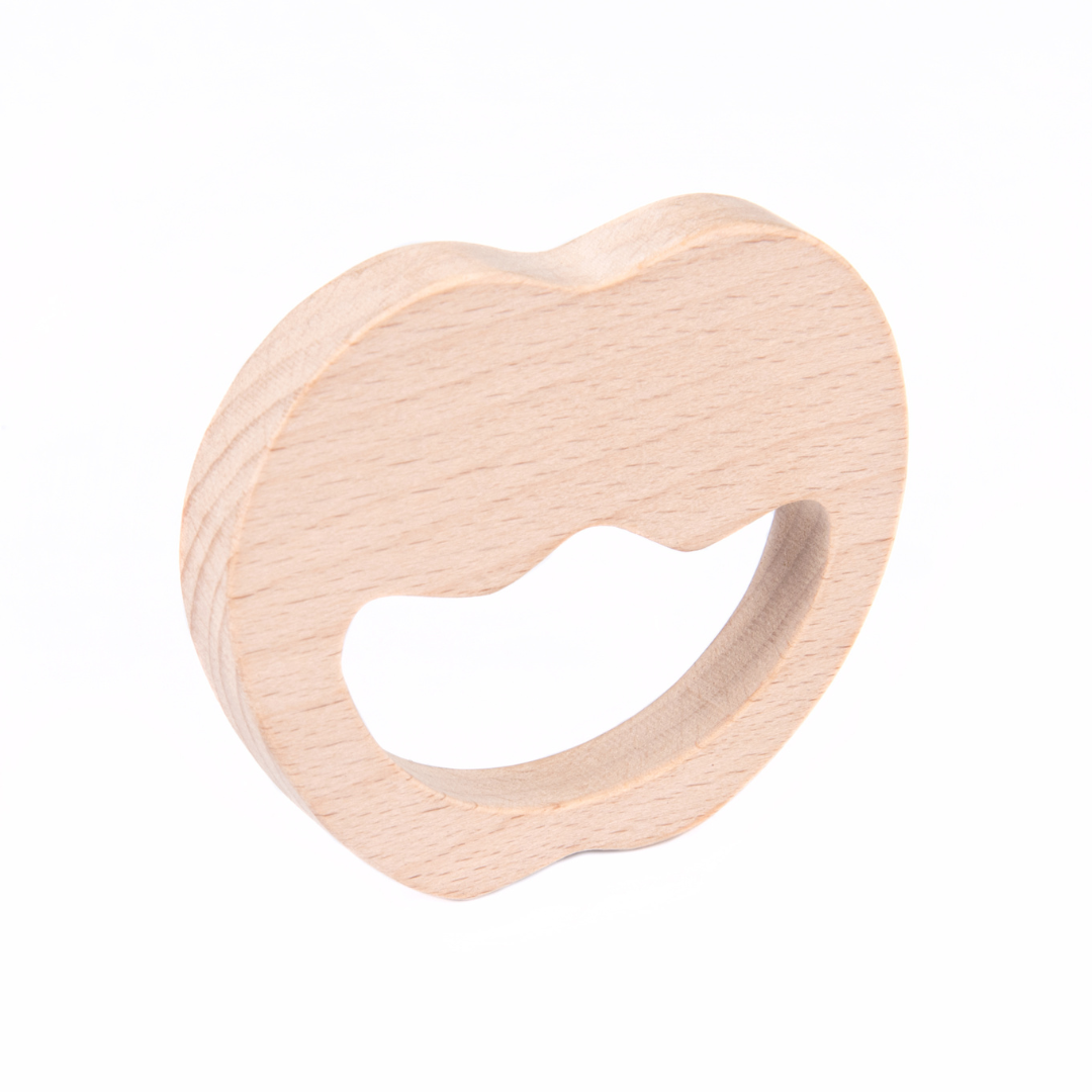 NESTA TOYS Wooden Apple Teether (Beech Wood)