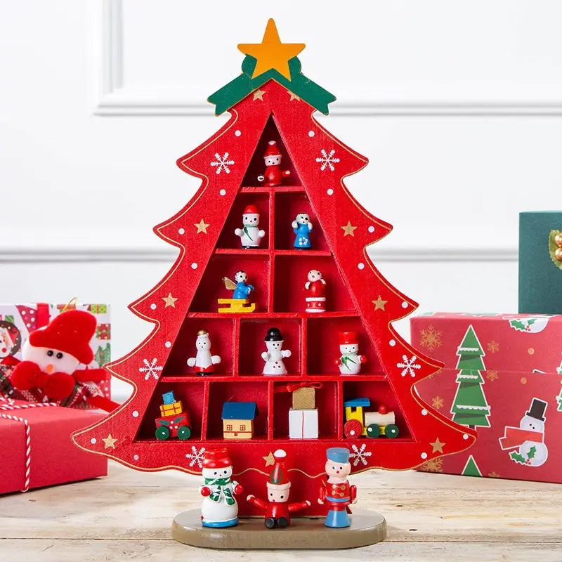 Wooden DIY Starry Snowflake Tabletop Tree