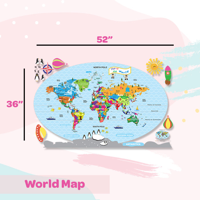 World Map Wall Sticker