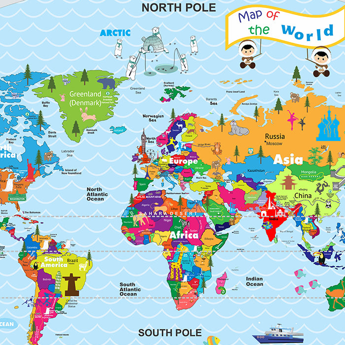 World Map Wall Sticker