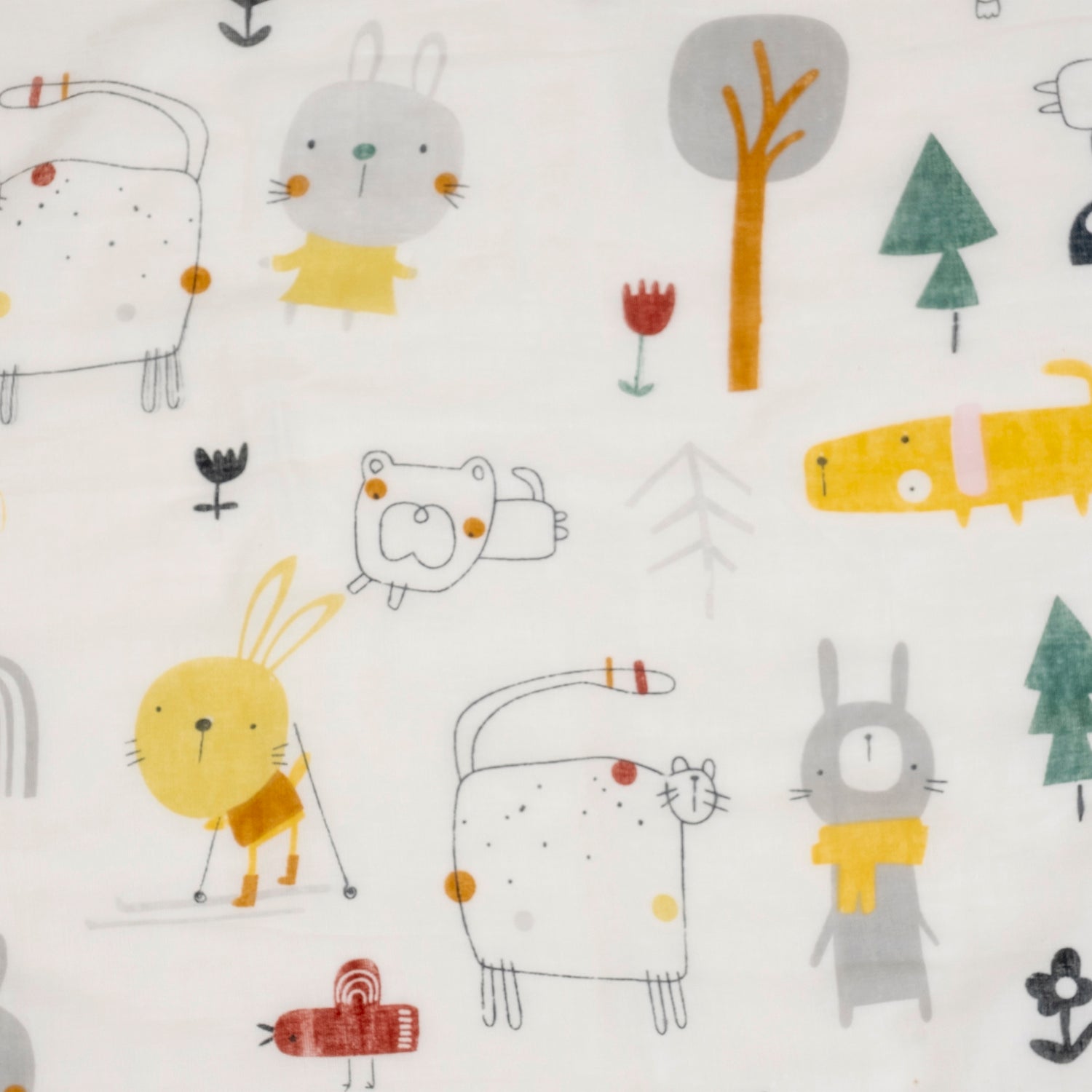 Baby Moo Zoo 100% Cotton Ultra Soft Eco Friendly Absorbent Towel - White