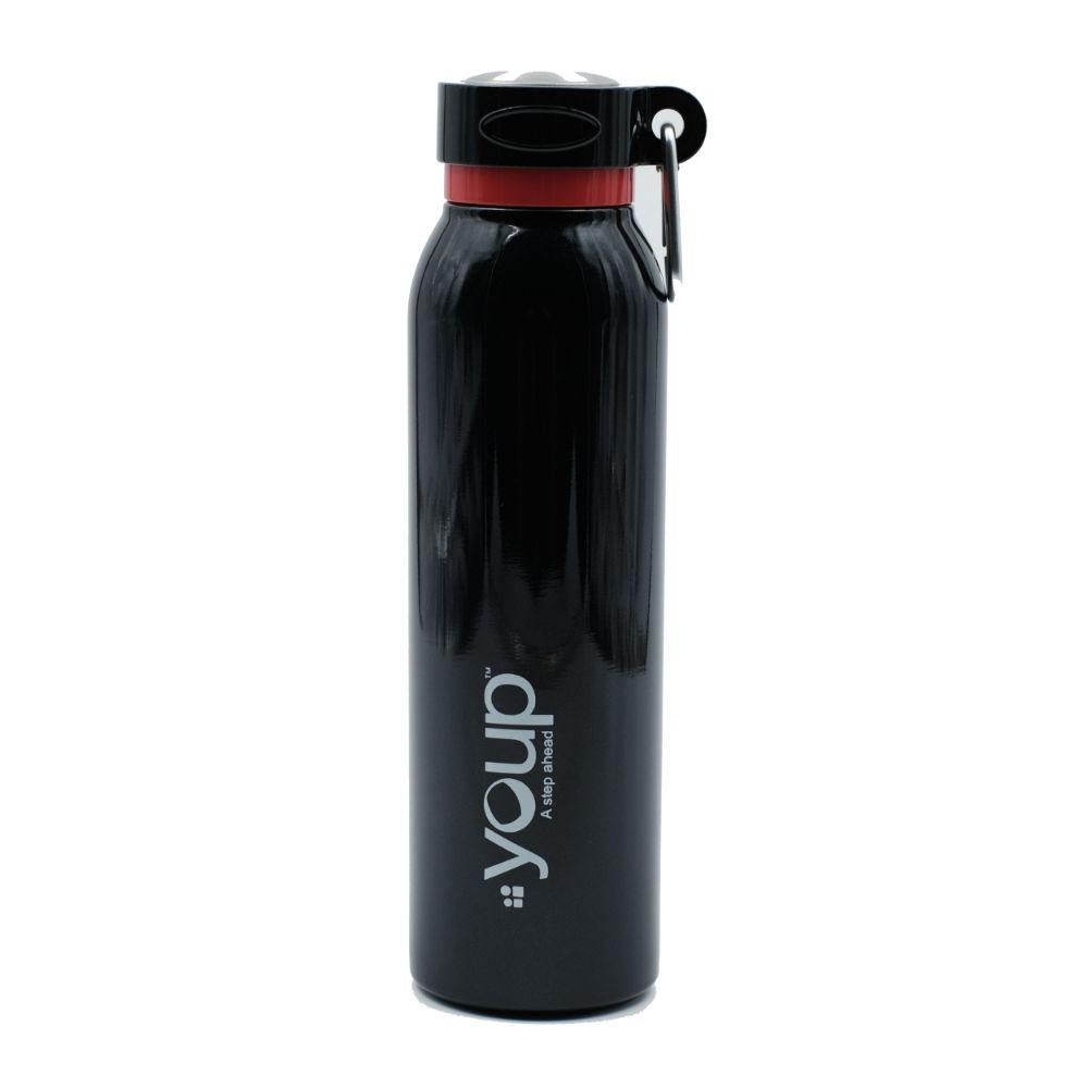 Youp Thermosteel Insulated Black Color Water Bottle Spirit - 500 Ml