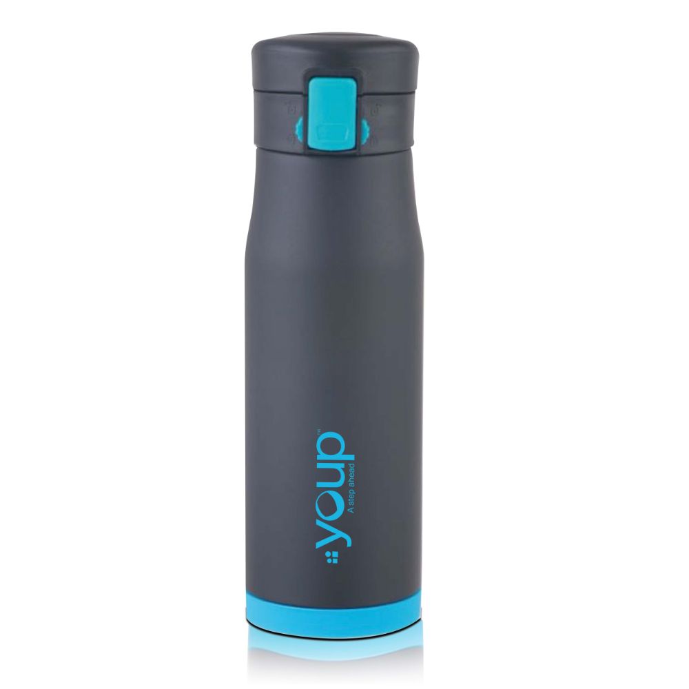 Youp Thermosteel Insulated Blue Color Water Bottle Blacky - 600 Ml