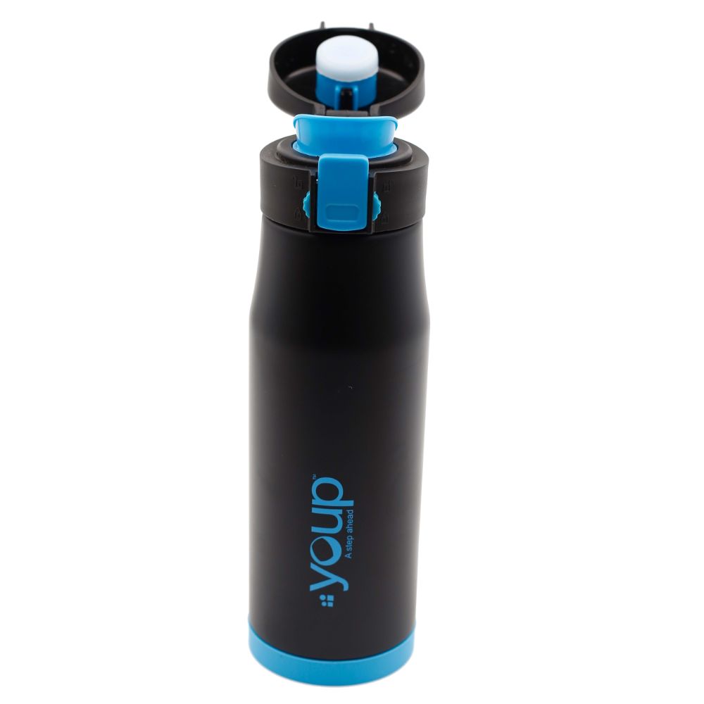 Youp Thermosteel Insulated Blue Color Water Bottle Blacky - 600 Ml