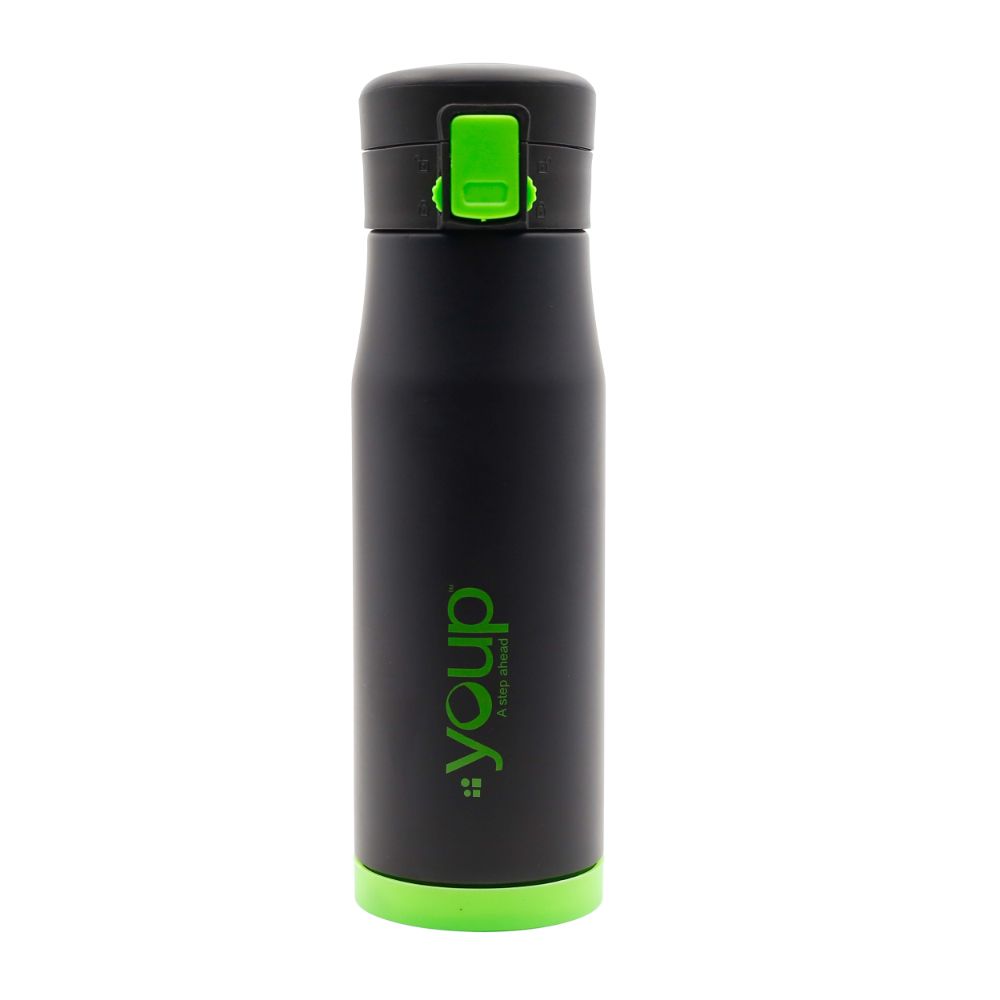 Youp Thermosteel Insulated Green Color Water Bottle Blacky - 600 Ml