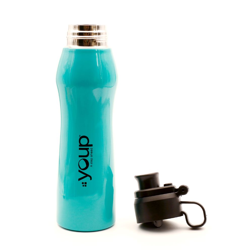 Youp Thermosteel Insulated Teal Color Water Bottle Maisy - 600 Ml