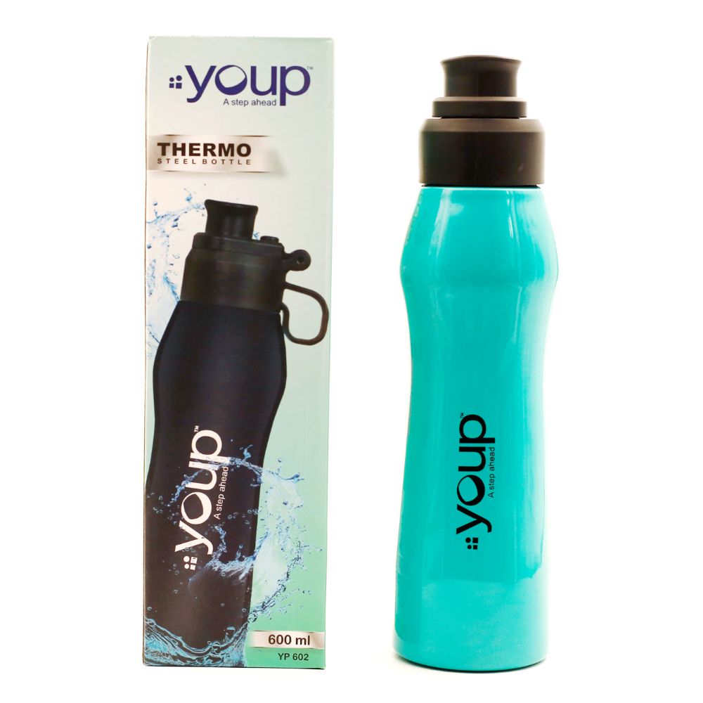 Youp Thermosteel Insulated Teal Color Water Bottle Maisy - 600 Ml