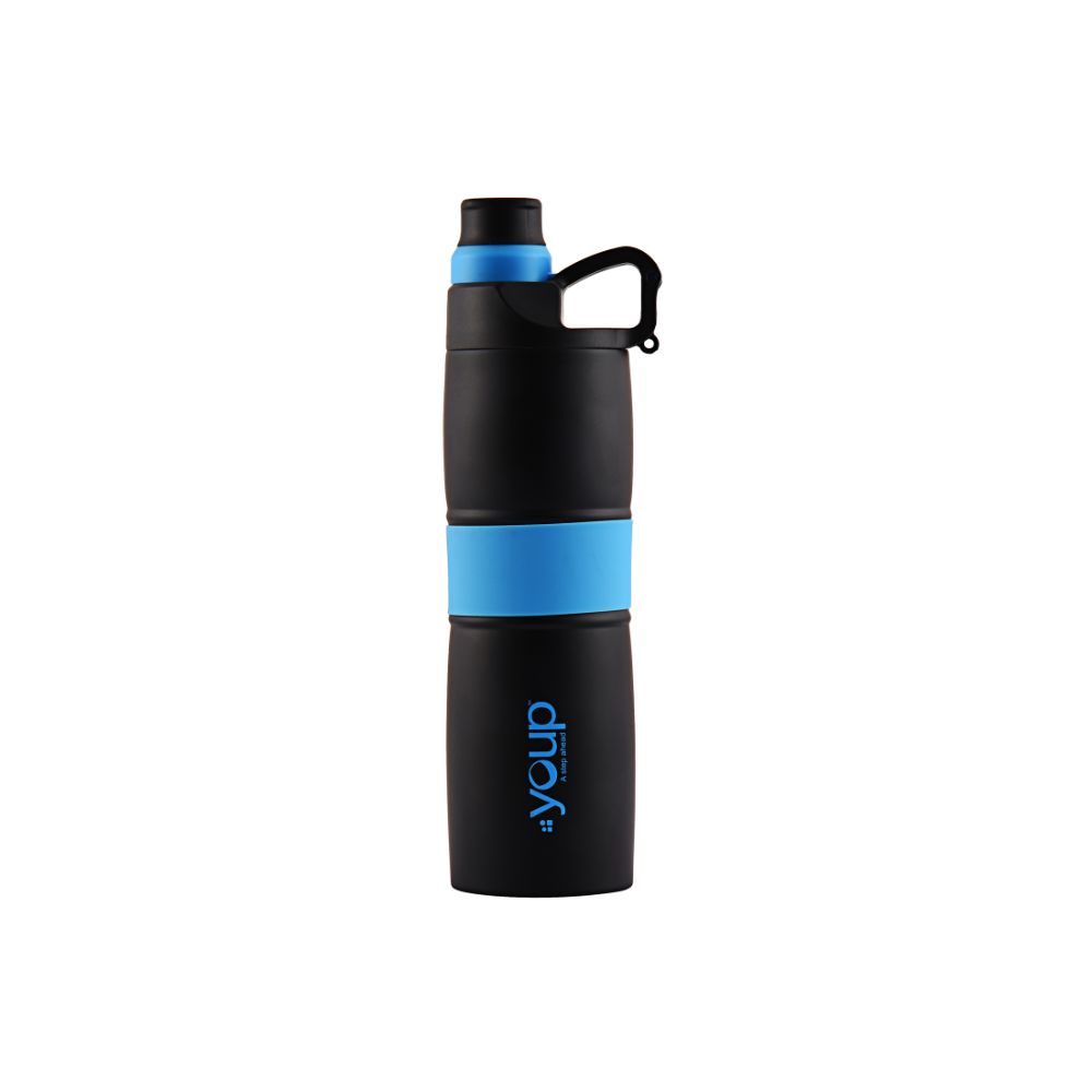 Youp Thermosteel Insulated Sky Blue Color Water Bottle Grippy - 650 Ml