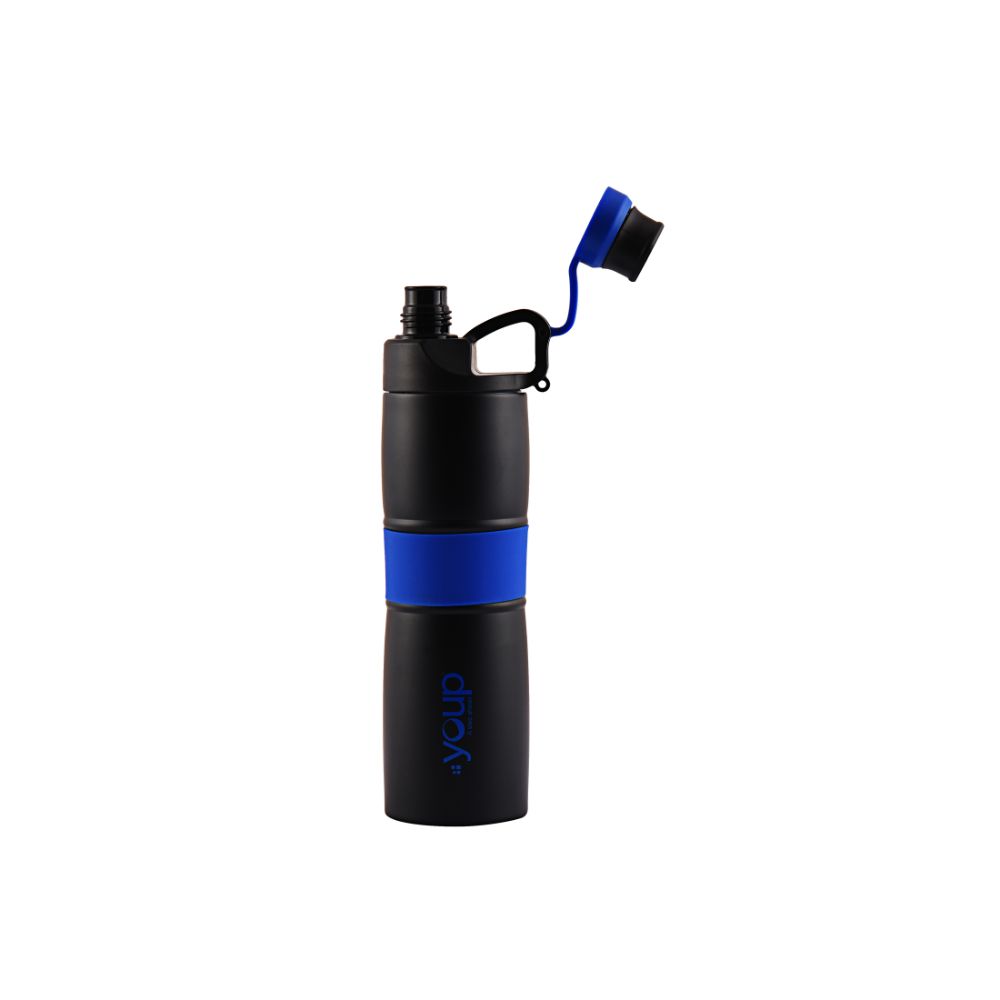 Youp Thermosteel Insulated Royal Blue Color Water Bottle Grippy - 650 Ml