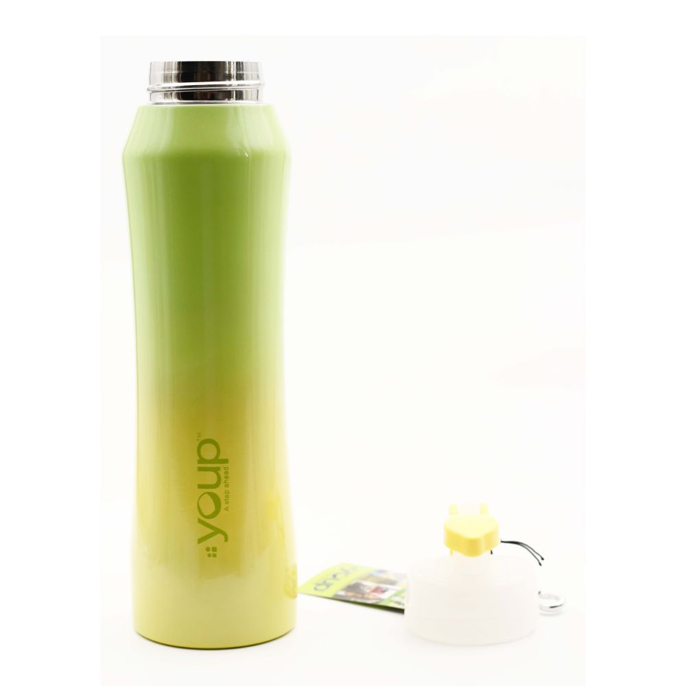 Youp Thermosteel Green And Yellow Color Water Bottle Passion701 - 700 Ml