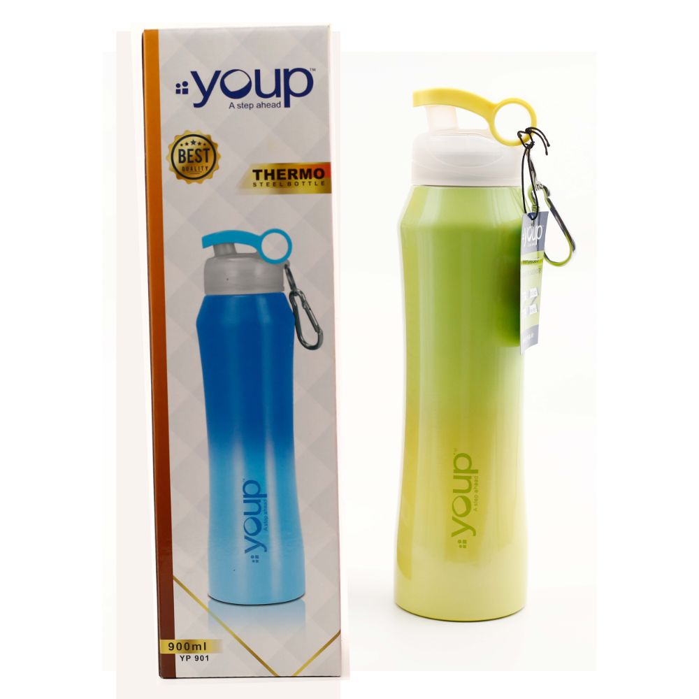 Youp Thermosteel Green And Yellow Color Water Bottle Passion701 - 700 Ml
