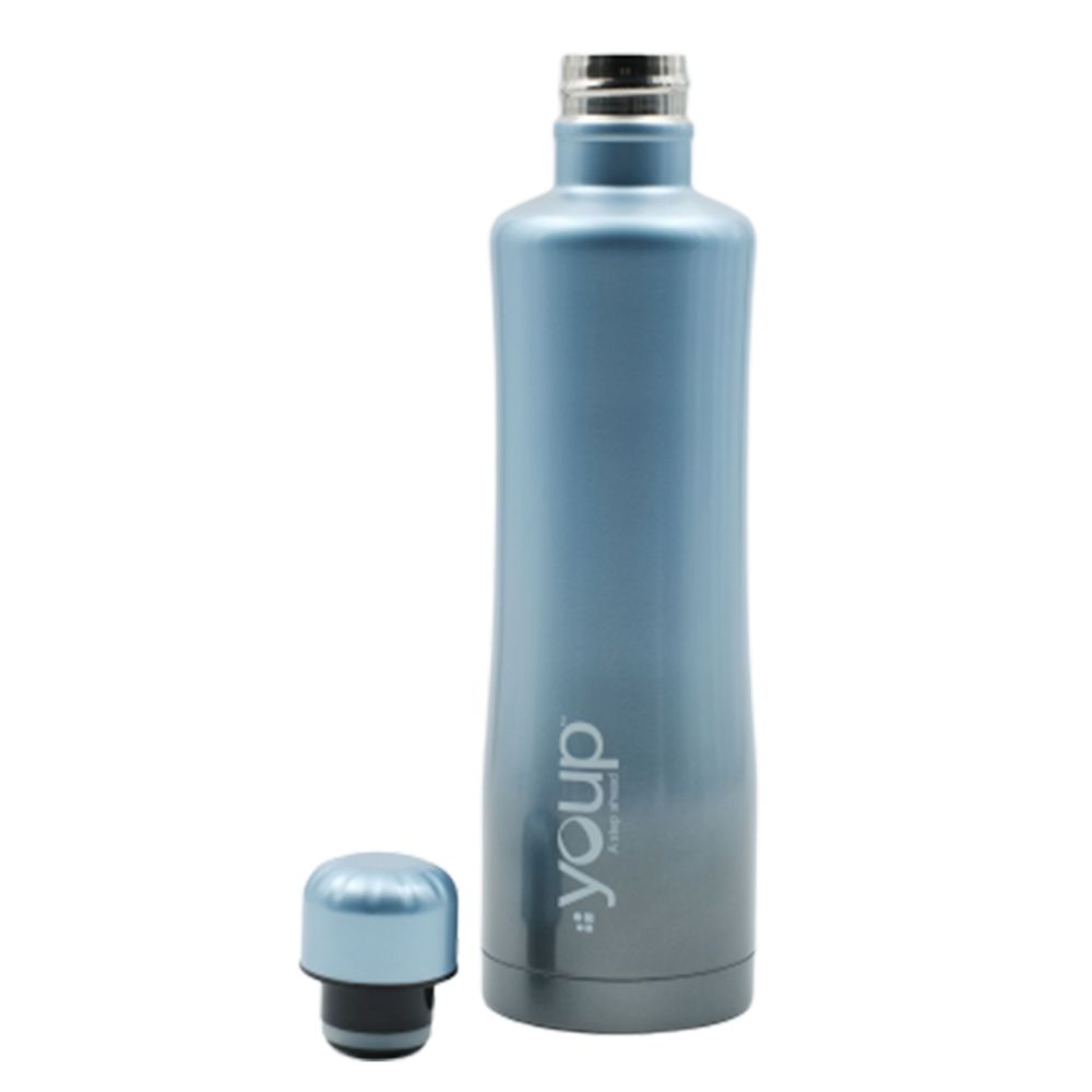 Youp Thermosteel Blue And Grey Color Water Bottle Yp754 - 750 Ml