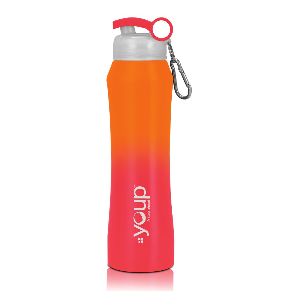 Youp Thermosteel Orange And Red Color Water Bottle Passion901 - 900 Ml