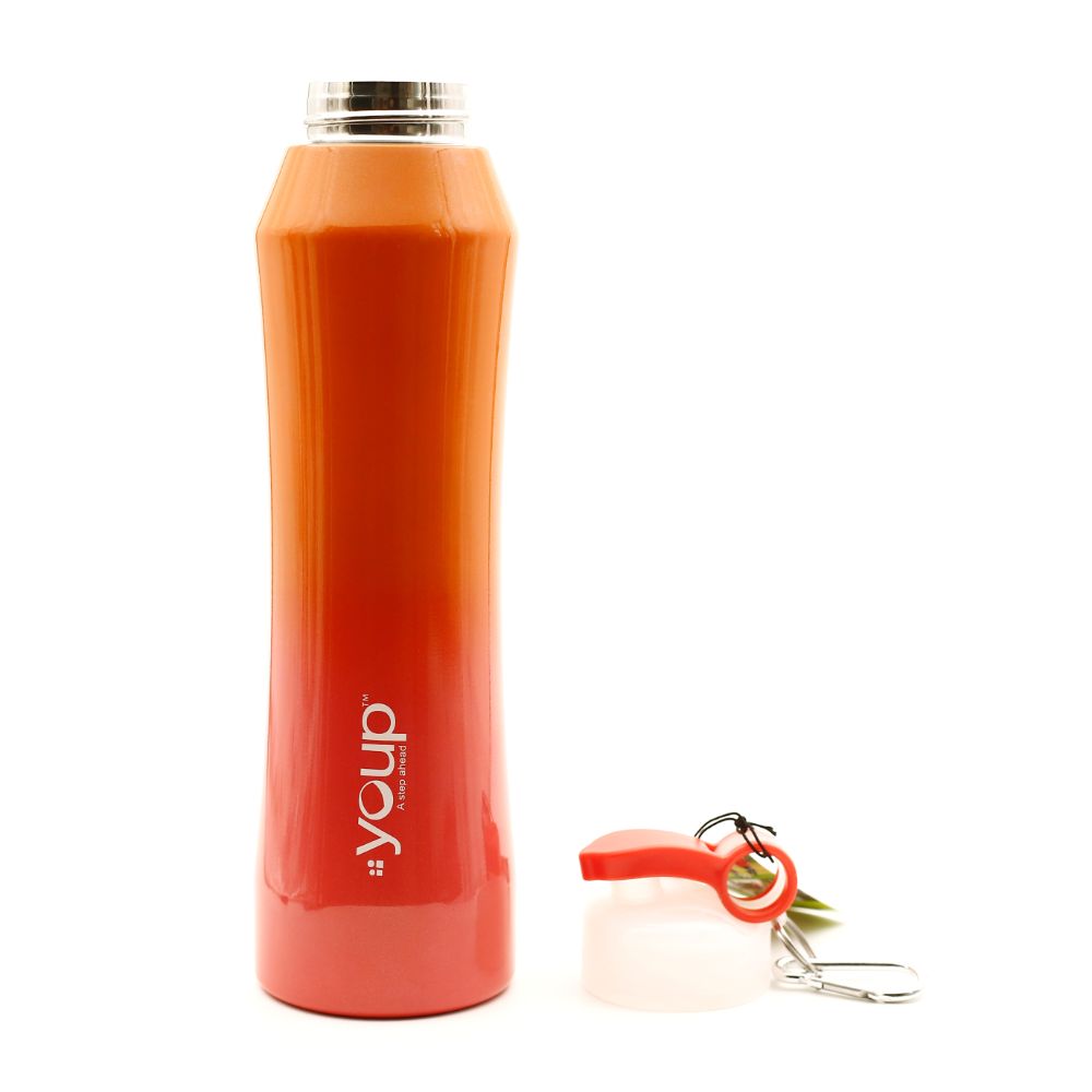 Youp Thermosteel Orange And Red Color Water Bottle Passion901 - 900 Ml