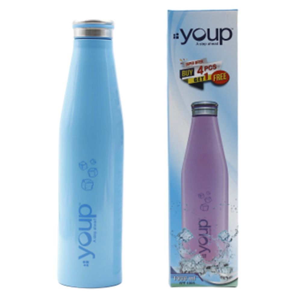Youp Thermosteel Blue Color Fridge Water Bottle Harley - 1000 Ml