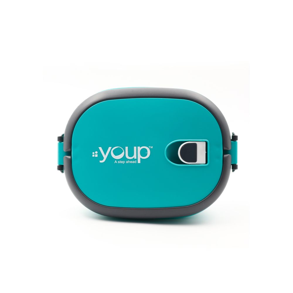 Youp Stainless Steel Turquiose Blue Color Lunch Box Ypl8007 - 900 Ml