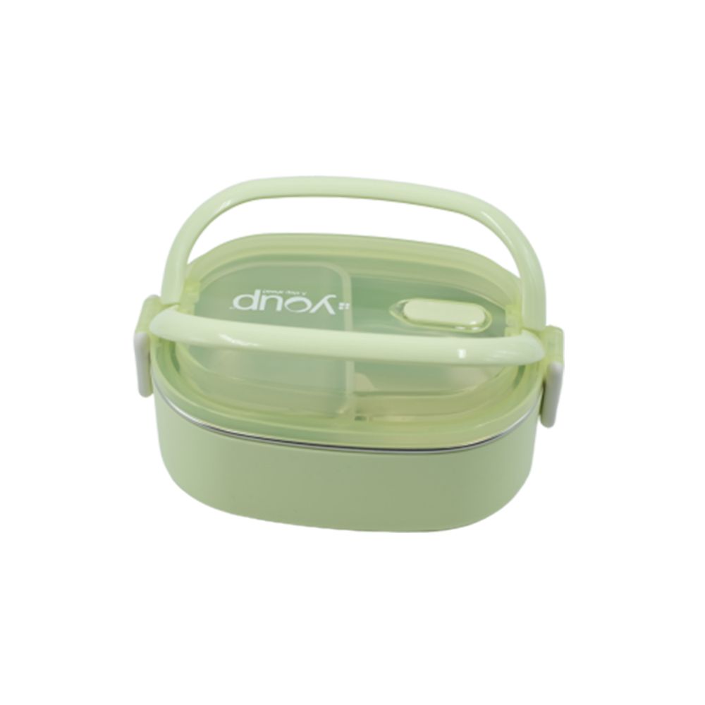 Youp Stainless Steel Green Color Lunch Box Ypl8009 - 650 Ml