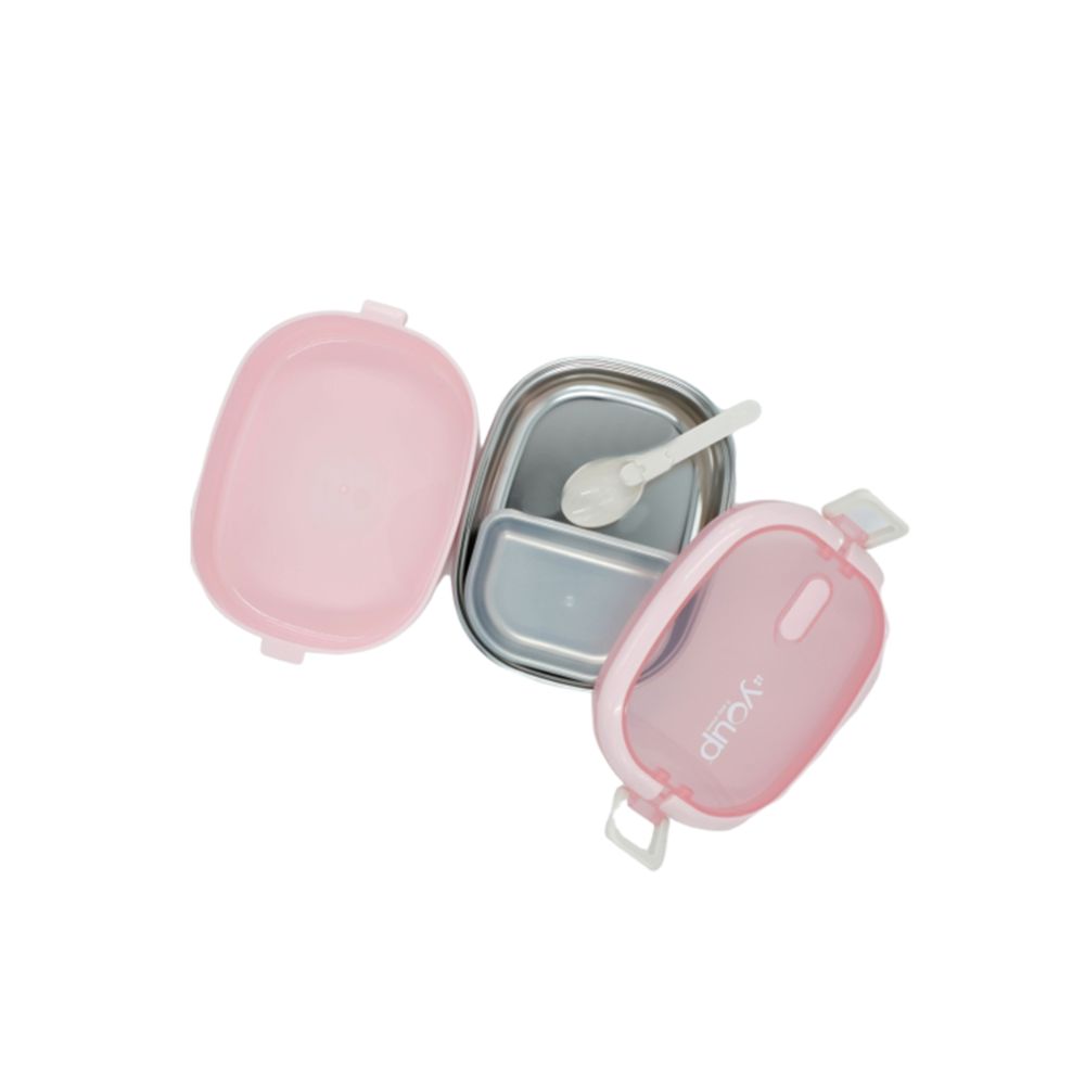 Youp Stainless Steel Pink Color Lunch Box Ypl8009 - 650 Ml