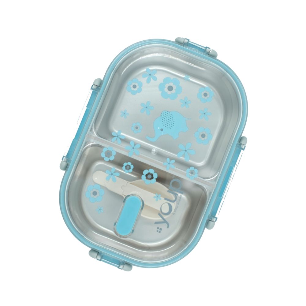 Youp Stainless Steel Blue Color Kids Lunch Box Ypl8010 - 700 Ml
