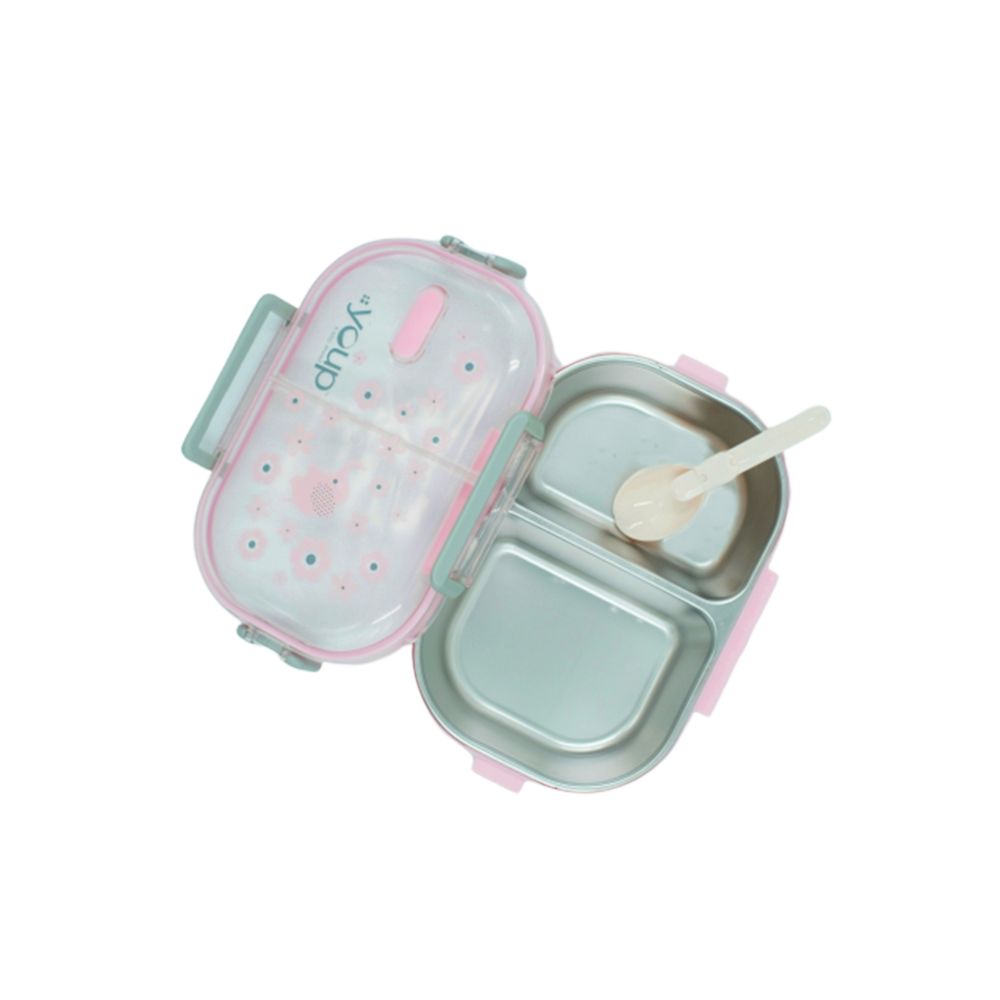 Youp Stainless Steel Pink Color Kids Lunch Box Ypl8010 - 700 Ml
