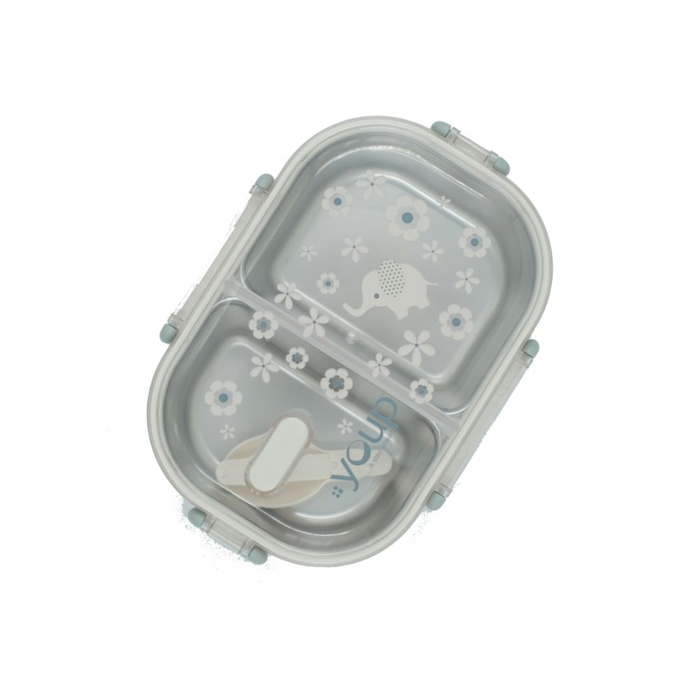 Youp Stainless Steel White Color Kids Lunch Box Ypl8010 - 700 Ml