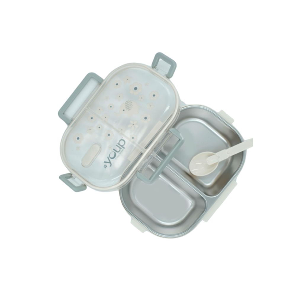 Youp Stainless Steel White Color Kids Lunch Box Ypl8010 - 700 Ml