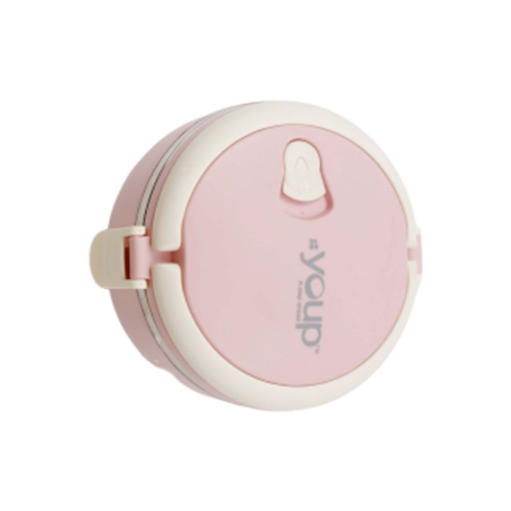Youp Stainless Steel Pink Color Round Shape Lunch Box Ypl8013 - 700 Ml