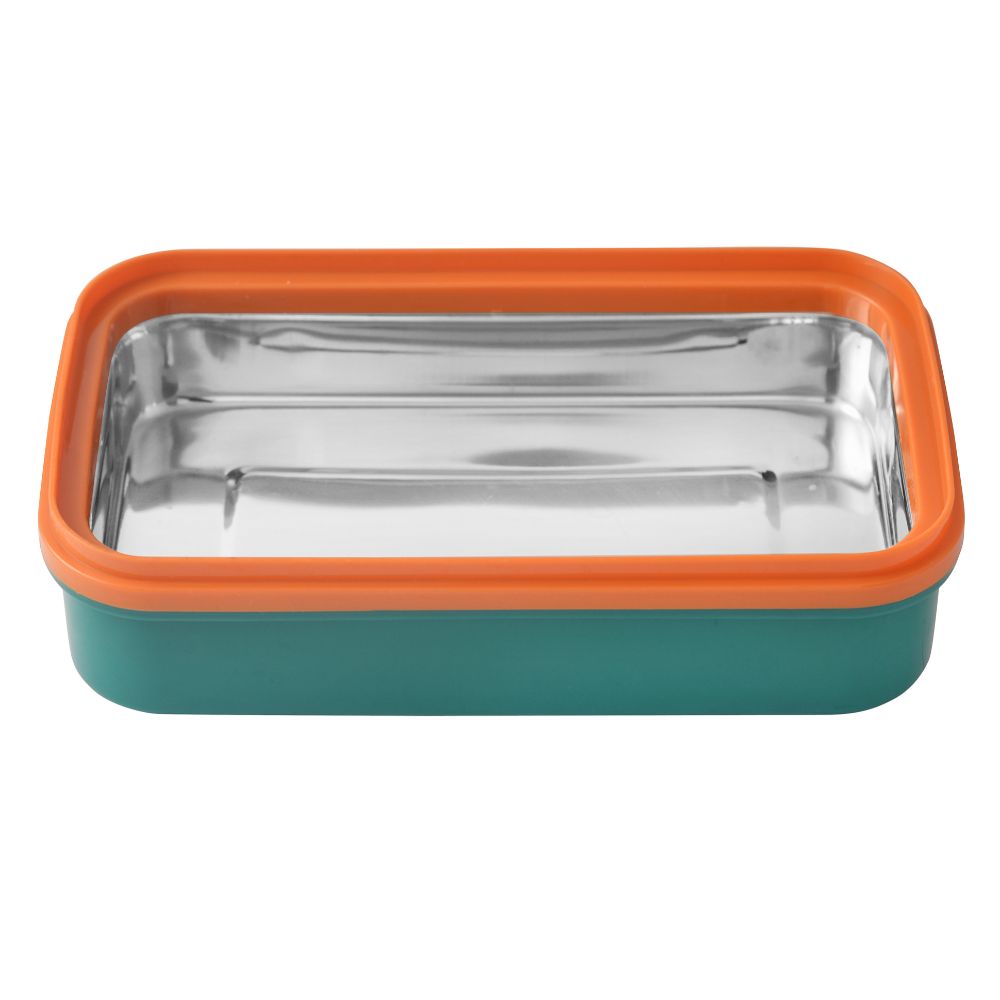 Youp Stainless Steel Green Color Kids Lunch Box Interval - 500 Ml
