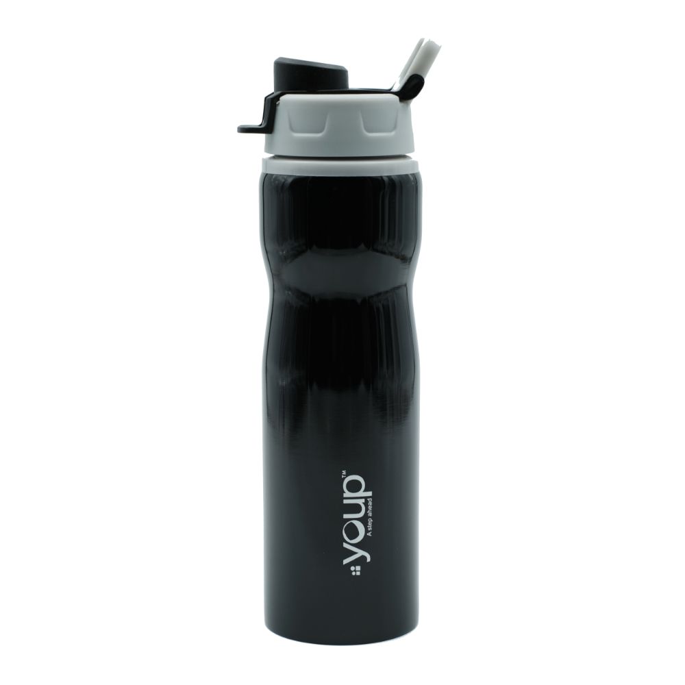 Youp Stainless steel black color sports series sipper bottle YPS7505 - 750 ml