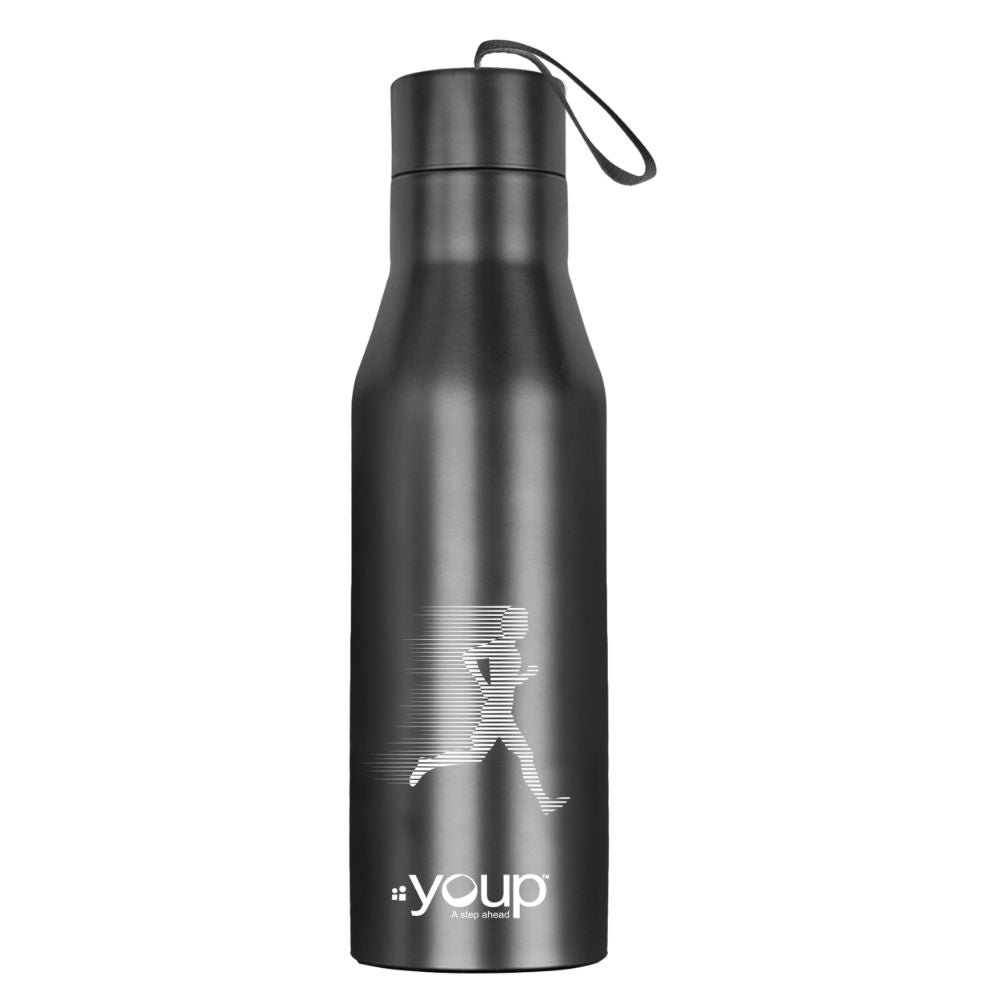 Youp Stainless Steel Black Color Sports Series Bottle Hyper - 750 Ml