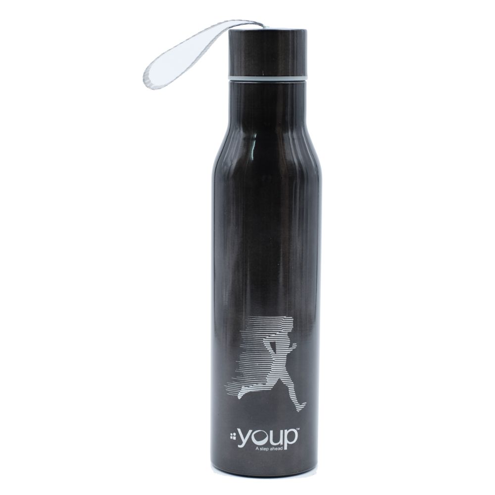 Youp Stainless Steel Black Color Sports Series Bottle Hyper - 750 Ml