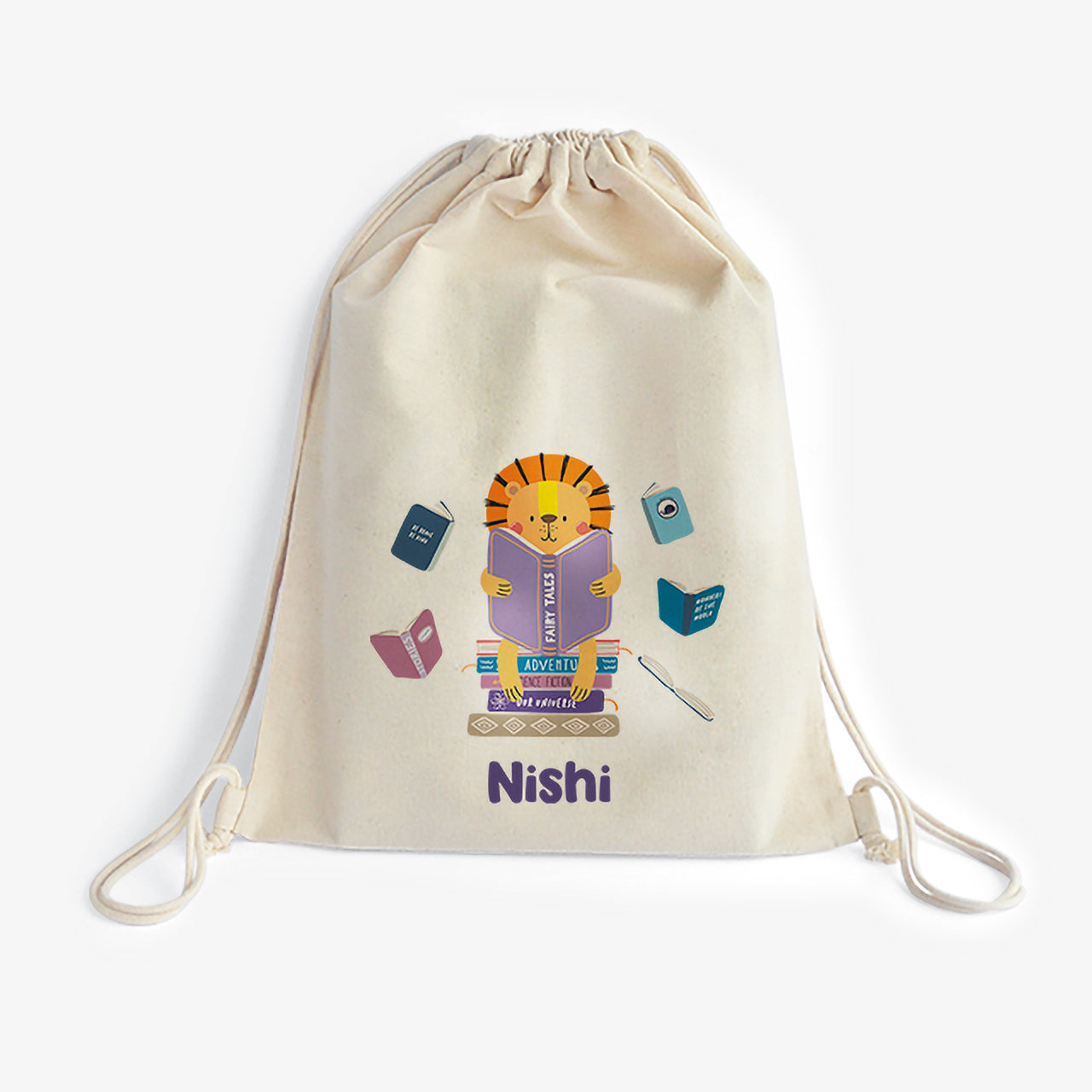 Personalised Drawstring Bag - Animal Library