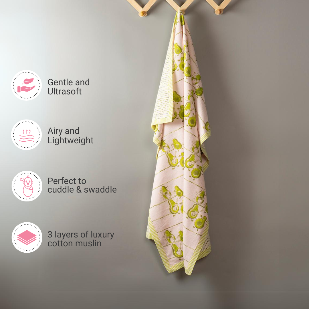 Gudgoodie Kids Cotton Muslin Dohar - Ultrasoft & Breathable