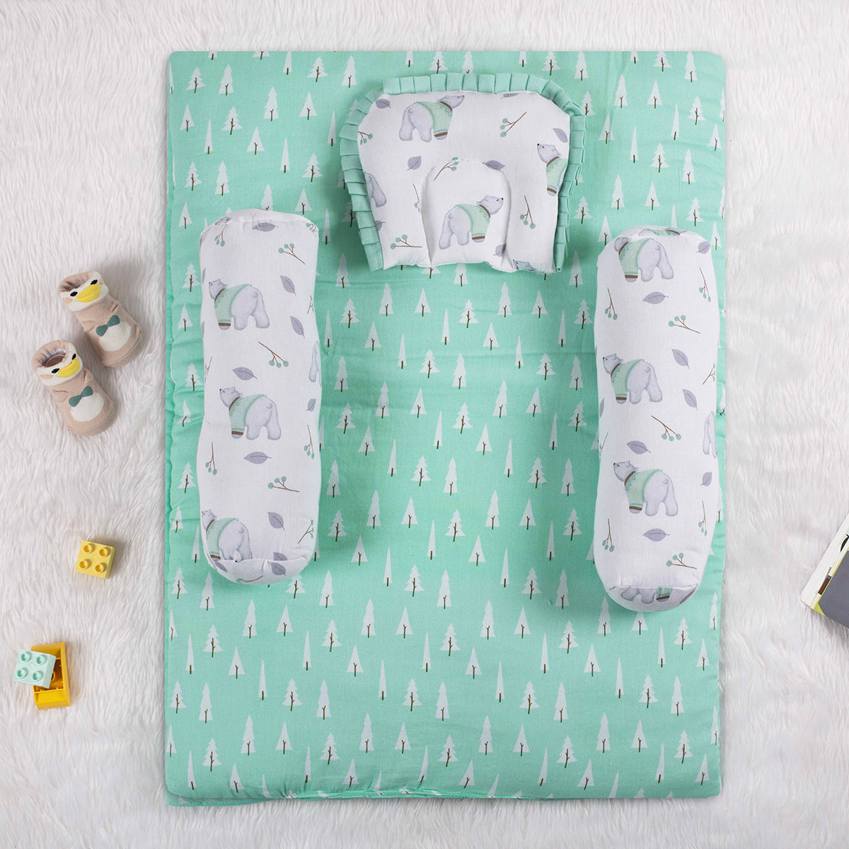 Tiny Snooze Baby Mattress Set- Arctic
