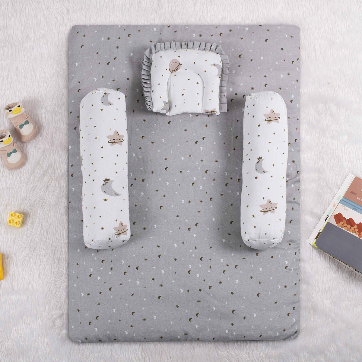 Tiny Snooze Baby Mattress Set- Starry Nights