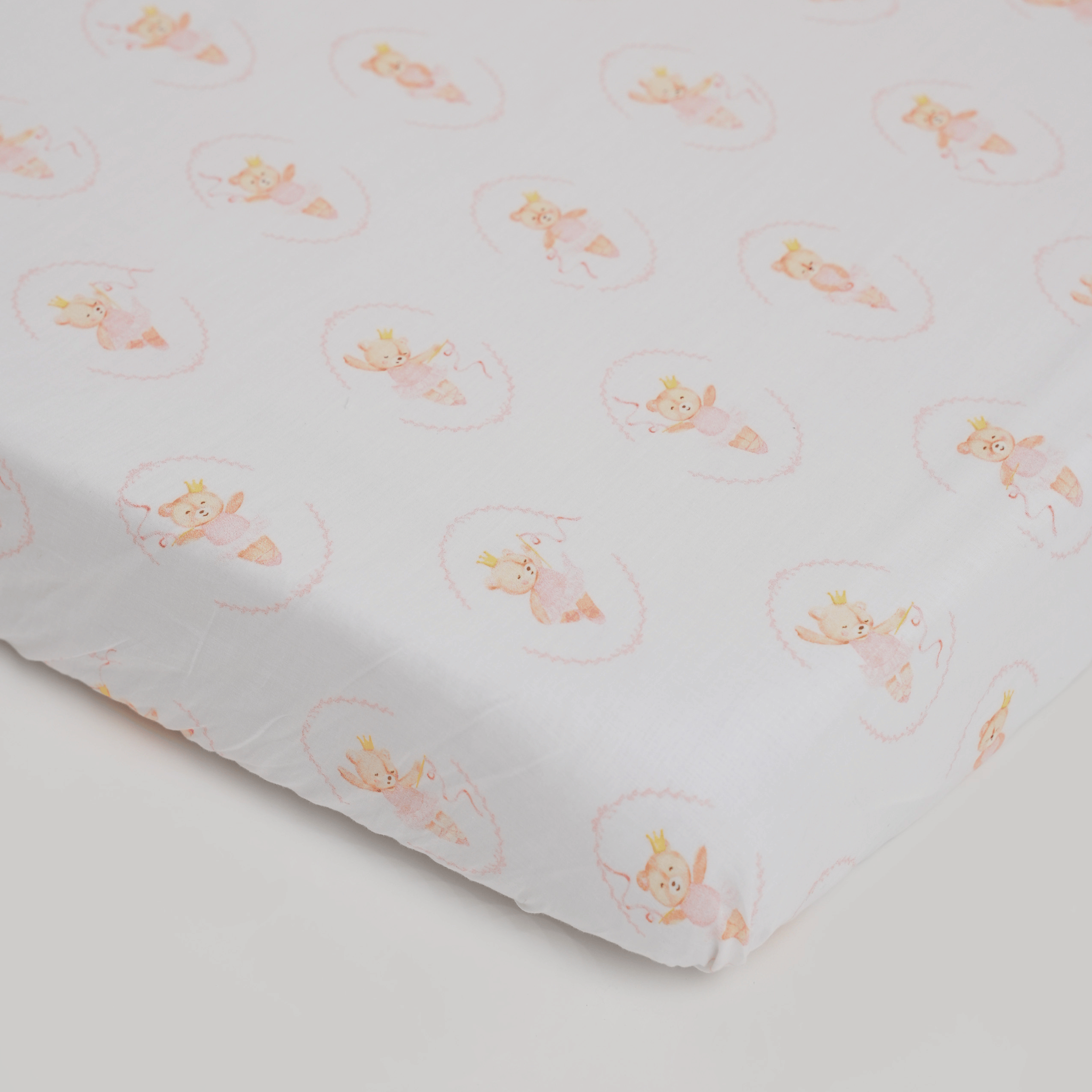 Ballerina Bear Fitted Cot Sheet