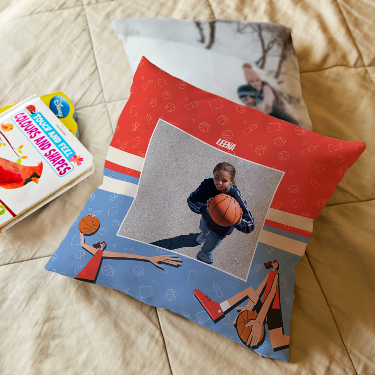 Personalised Photo Cushions - Basketball Fever, Girl
