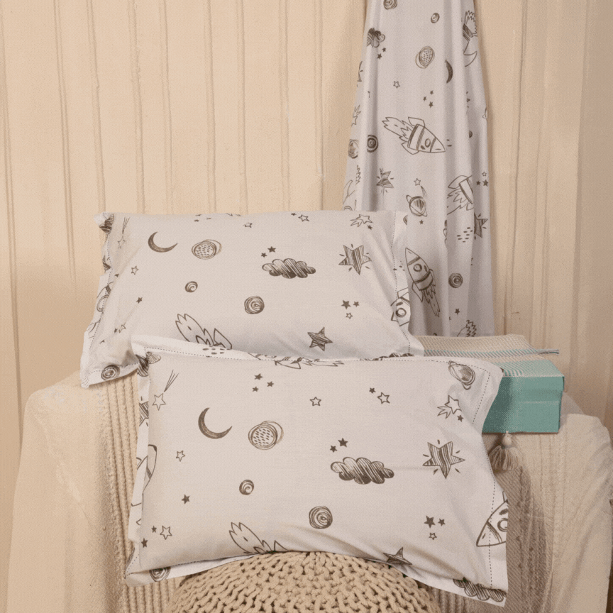 Moonlit Magic - Glow in The Dark Single Bed Sheet Set