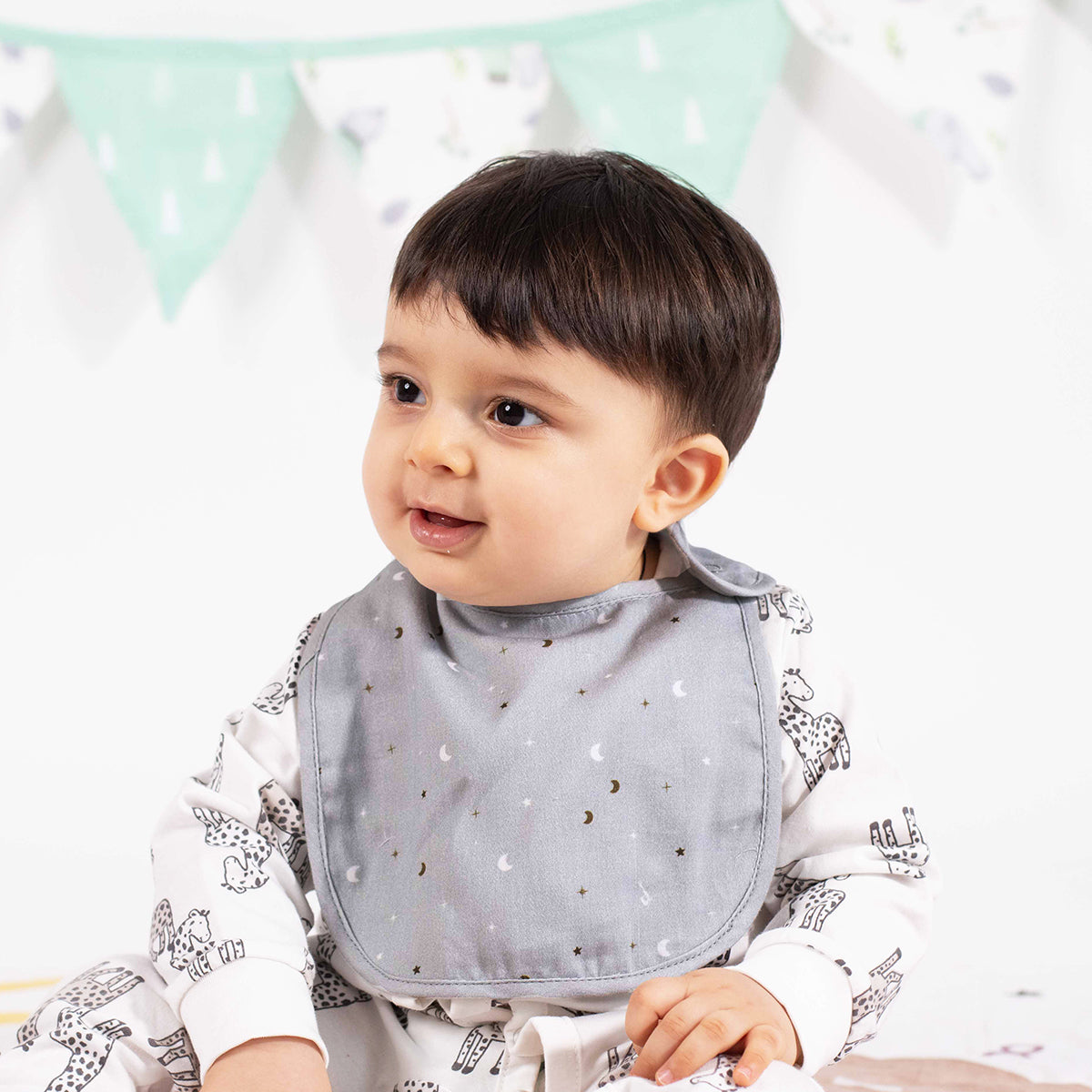 Tiny Snooze Organic Bibs (Set of 2)- Starry Nights