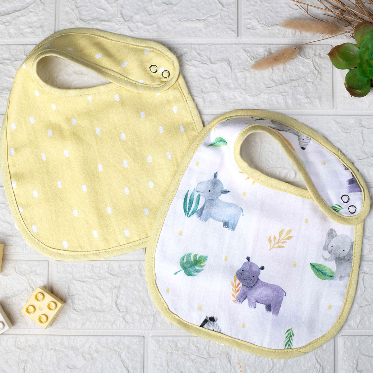 Tiny Snooze Organic Bibs (Set of 2)- Into The Wild