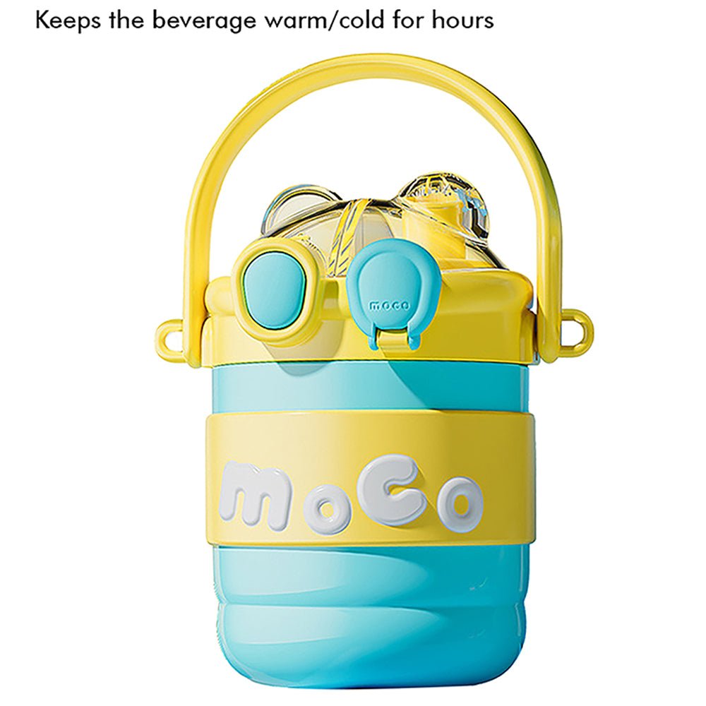 Blue & Yellow 2 way Lid Style Moco Kids Water, 600 ml - Little Surprise BoxBlue & Yellow 2 way Lid Style Moco Kids Water, 600 ml