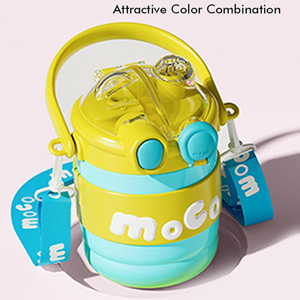 Blue & Yellow 2 way Lid Style Moco Kids Water, 600 ml - Little Surprise BoxBlue & Yellow 2 way Lid Style Moco Kids Water, 600 ml