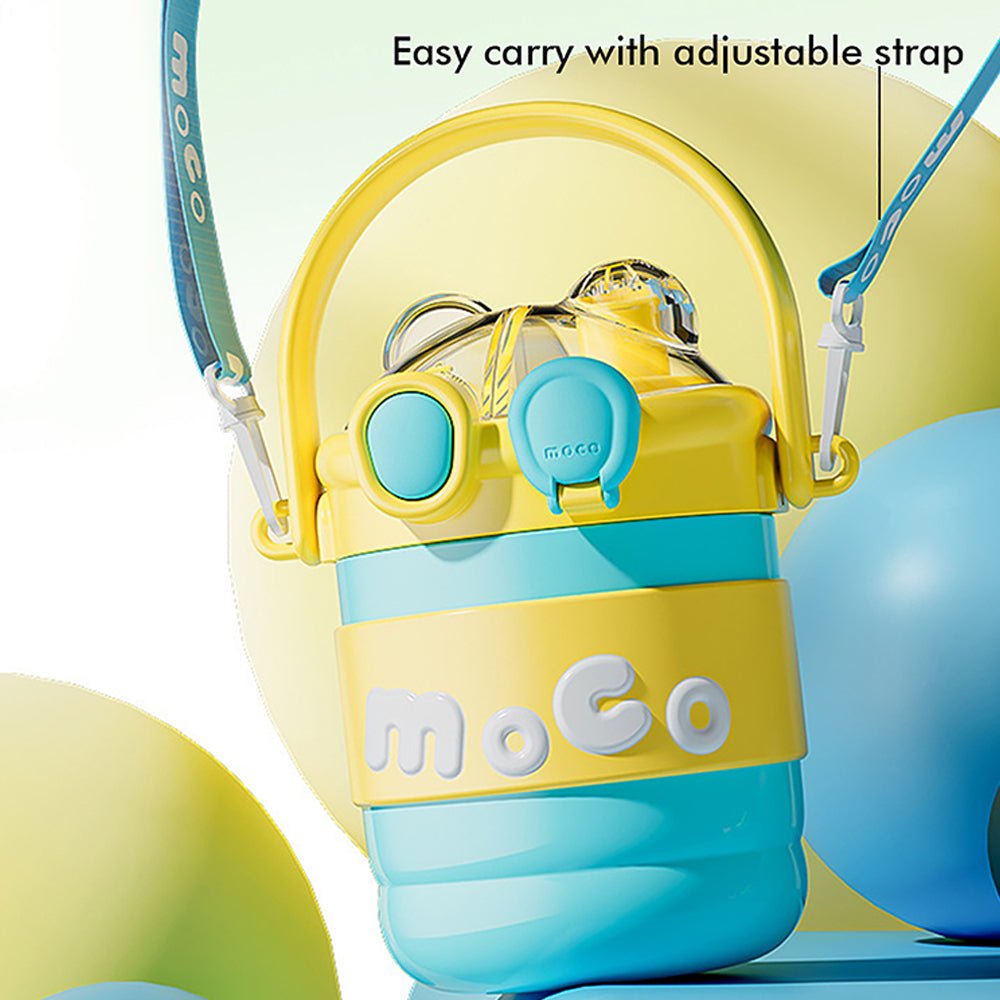 Blue & Yellow 2 way Lid Style Moco Kids Water, 600 ml - Little Surprise BoxBlue & Yellow 2 way Lid Style Moco Kids Water, 600 ml