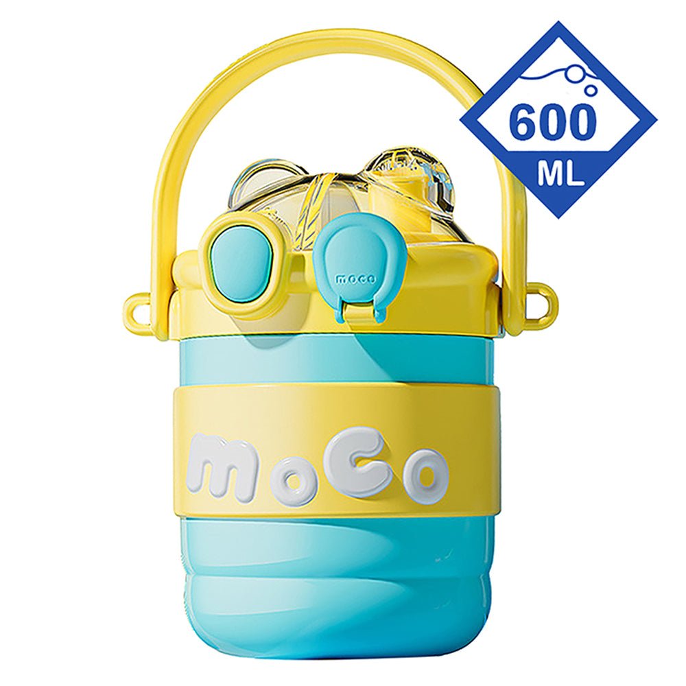 Blue & Yellow 2 way Lid Style Moco Kids Water, 600 ml - Little Surprise BoxBlue & Yellow 2 way Lid Style Moco Kids Water, 600 ml